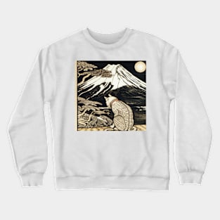 Ukiyo-E Japanese Cat Neko Mount Fuji Crewneck Sweatshirt